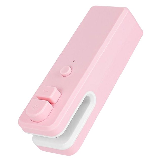 Sellador al vacío para bolsas, sellado a presión manual, sellado, recargable, a prueba de humedad, sellado rápido, máquina de sellado Rosado Sunnimix Maquina de sellado