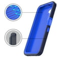 thumbnail image 3 of Xhy Samsung Galaxy A35 5G Case with Belt Clip Holster and Screen Protector Military Grade Protection 3 in 1 Shockproof Armor Rugged Durable Detachable for Galaxy A35 5G Phone - Dark Blue+Blue, 3 of 8