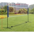 thumbnail image 2 of Portable Large 14FT Volleyball Tennis Net, 4 Positions Adjustable Height Poles Badminton Net Set for Outdoor Sports with Carry Bag and Stand, for Badminton, Tennis, Kids Volleyball, Pickleball, 2 of 7