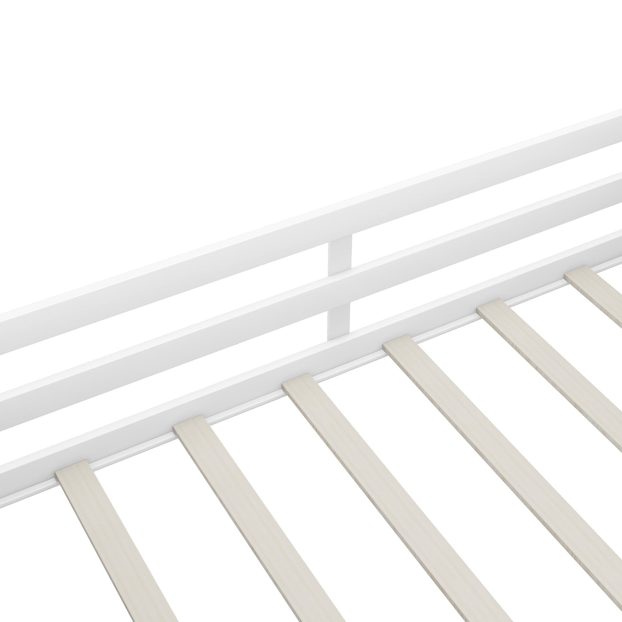 Euroco Wood Twin Loft Bed with Chalkboards for Bedroom, Low Profile Bed with Blackboard and Shelves for Kids Teens, White