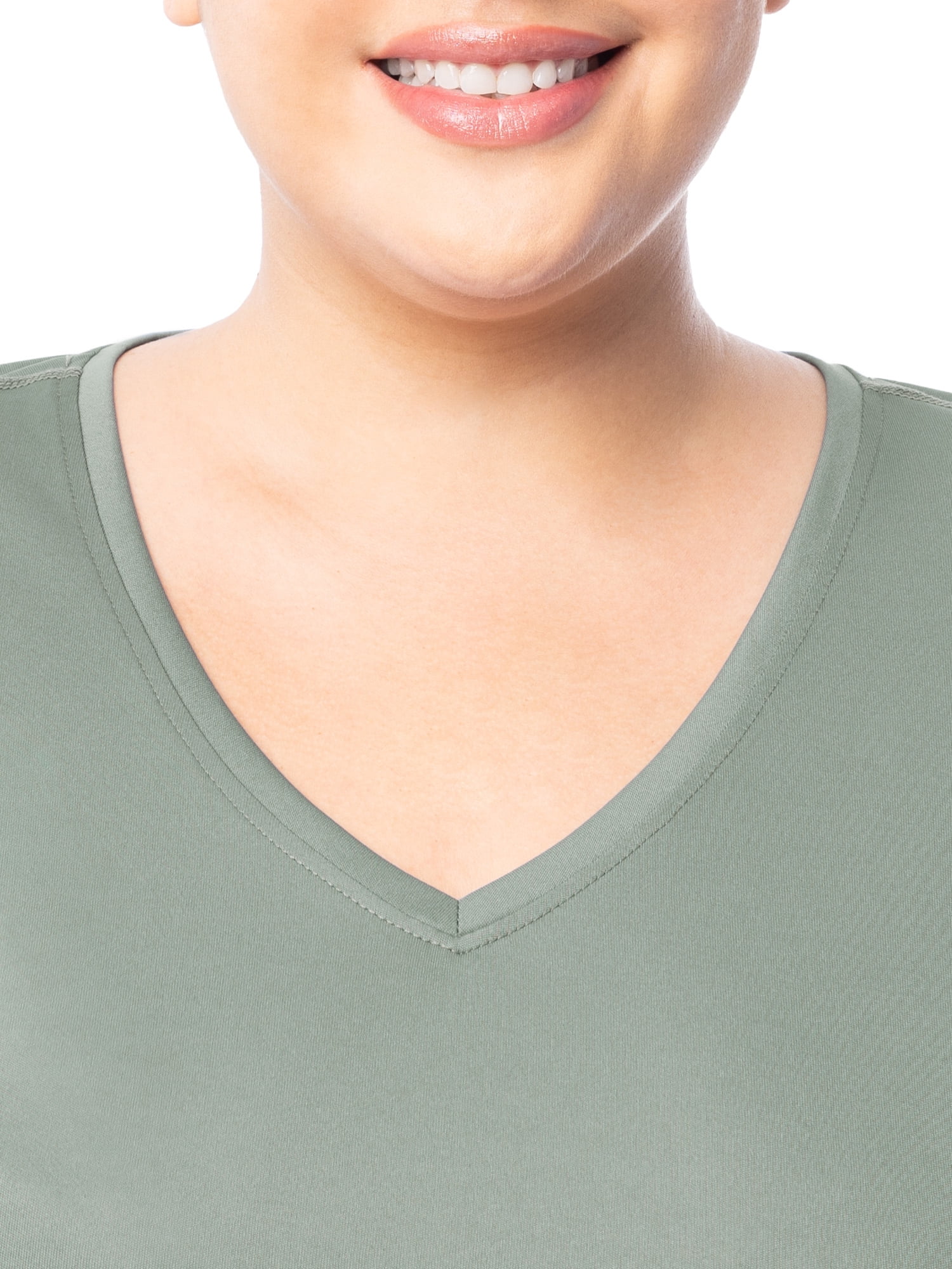 Athletic Works Women's and Women's Plus Core Active V-Neck T-Shirt, Sizes XS-4X