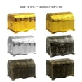 thumbnail image 6 of Linyer Pirate Treasure Chest Plastic Smooth Convenient Storage Treasures Box Pretend Toys Cosplay Themed Birthday Decor Golden 1, 6 of 8