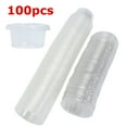 thumbnail image 3 of 100 x Petit Contenant de Rangement Jetable en Sauce Plastique Transparente de 150 Ml avec Couvercle, 3 of 9