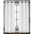 thumbnail image 2 of DBOZE Blackout Curtains 63 Inches Long, Thermal Insulated 2-Layer Drapes White Sheer Overlay for Bedroom/Dining Room (52"W X63" L White )2 Panels, 2 of 5