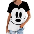 thumbnail image 4 of Camiseta de mujer, moda de verano, camisetas de manga corta, estampado de puntadas 3D, cuello redondo, camiseta informal para mujer, ropa Y2k, camisetas de talla grande, 4 of 4
