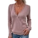thumbnail image 2 of Suéter Con Cuello En V Para Mujer, Suave, Cómodo, Con Encaje, Elegante, De Punto, Color Sólido Para La Vida Diaria ANGGREK Otros, 2 of 6