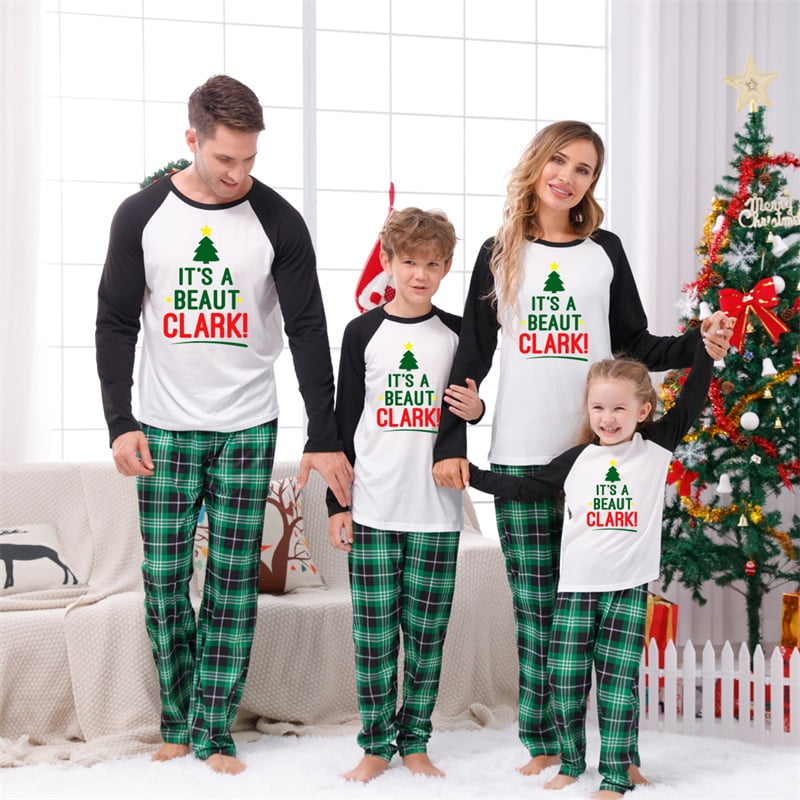 Family Matching Christmas Pajamas Set Xmas Long Sleeve Sleepwear
