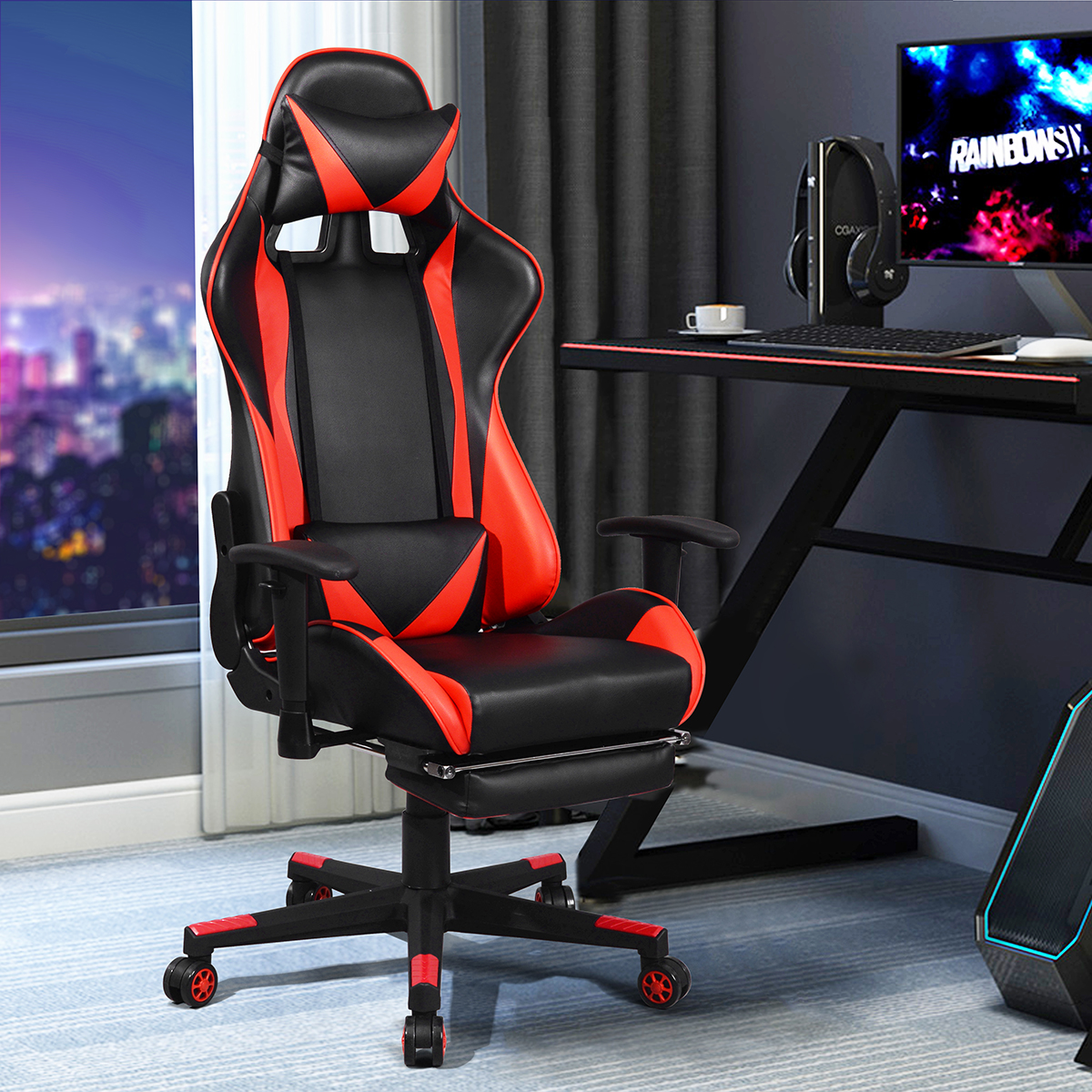 Homy Casa Gaming Chair Racing Office Computer Game Chair Ergonomic