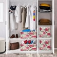 thumbnail image 6 of Foldable Fabric Storage Bin Home Cubes Clothing Organizer Bins Large Collapsible Box Basket for Home Organizer Red Flowers and Leaves, 6 of 7