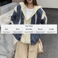 thumbnail image 3 of USSUMA Jeans Jacket for Women Winter Hooded Fleece Lined Thick Warm Loose Drawstring Windproof Denim Outwear for Weekend Outing Adventure Travel Trip XXL Blue, 3 of 7