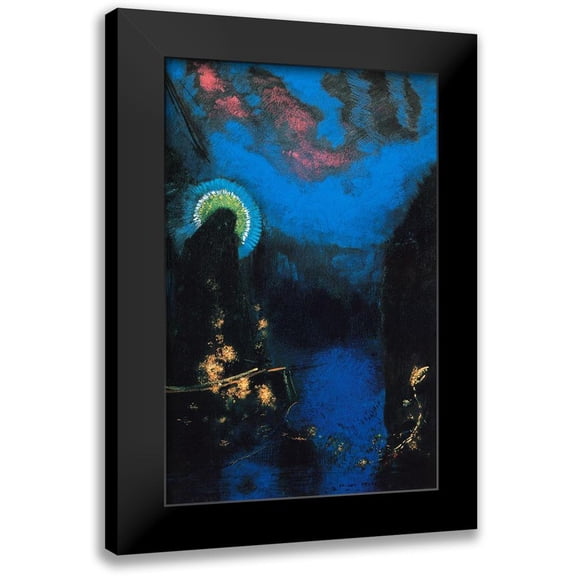 Redon, Odilon 10x14 Black Modern Framed Museum Art Print Titled - The Boat