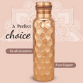 thumbnail image 4 of Perilla Home 100% Diamond 1 Litre Pure Copper Bottle With Leak Proof Contains Ayurveda Health Benefits For Drinking Water For Men Women Gym Yoga | Travelling | Hiking | Indoor | Outdoor | Office |, 4 of 12