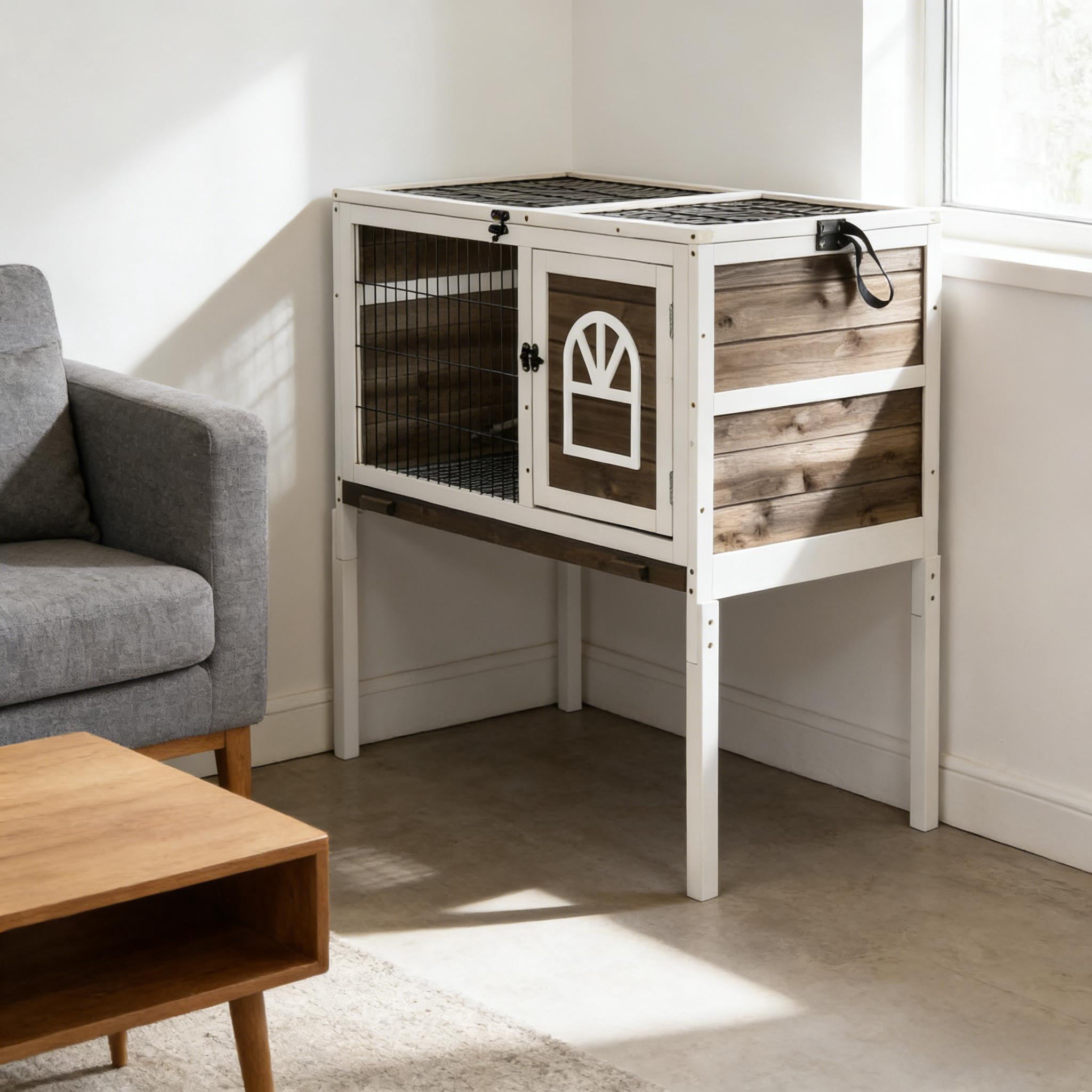 Spacious Pet House, Wood Rabbit Hutch