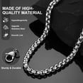 thumbnail image 7 of ChainsProMax 8mm Men Necklace Box Chain 14K Gold Plated Stainless Steel Chain Necklace for Men Jewelry Gift for Father, 7 of 7