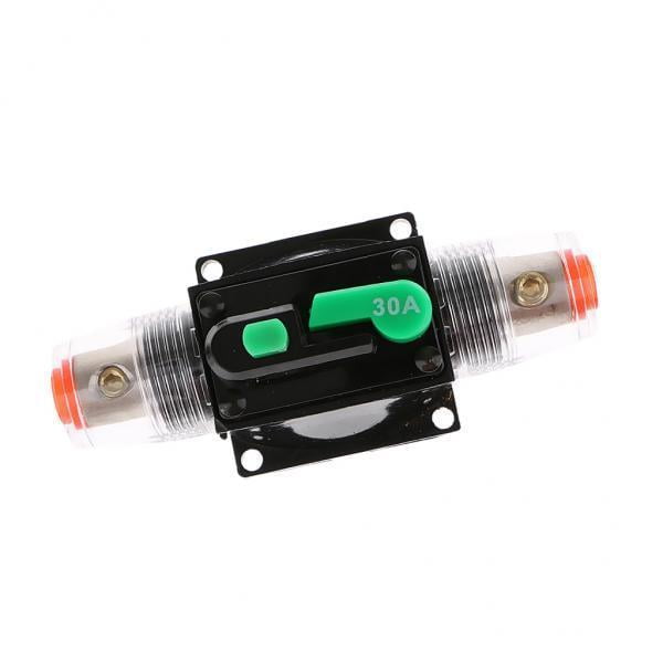 2-3 del paquete 30A Car Audio Inline Circuit Breaker Holder Interruptor manual 2 piezas perfke Cortacircuitos