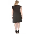 thumbnail image 3 of White Mark Women's Plus Size Crew Neck Ruffle Sleeve Dress, 3 of 6