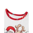 thumbnail image 5 of Elippeo Family Matching Christmas Pajamas, Romper/ Santa Claus Print Long Sleeve Tops and Reindeer Print Pants Loungewear Set, 5 of 9