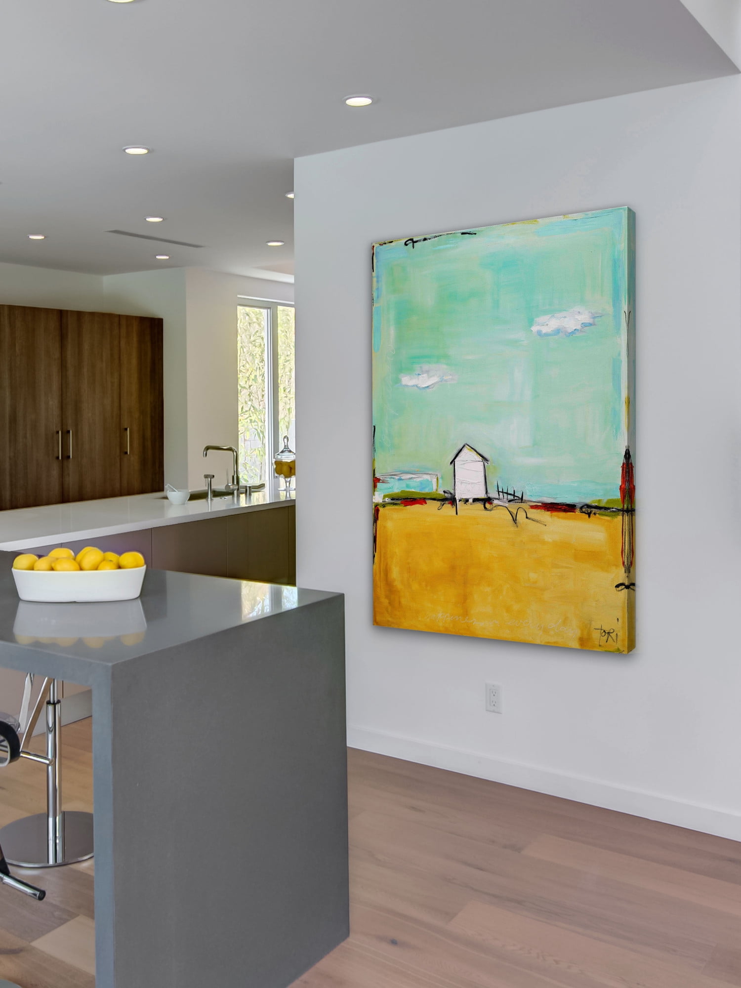 Marmont Hill "Happiness Everyday" by Tori Campisi Painting Print on Canvas