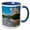 Blue/White, variant on 3drose, Usa, Colorado, Rocky Mountain Np. Longs Peak in Bear Lake at Sunset., 11oz Magic Transforming Mug