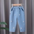 thumbnail image 5 of URMAGIC Baby Toddler Girl Daisy Stretch Denim Leggings Jeans 0-3 Years, 5 of 8