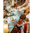 thumbnail image 3 of Christmas Placemats Set of 6 Cowboy Boot Holly Leaves Christmas Placemats for Dining Table Candy Canes Blue Plaid Table Mat Winter Holiday Home Party Kitchen Table Decorations, 3 of 6