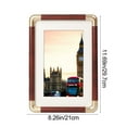 thumbnail image 3 of Rewenti Plastic Imitation Copper Corner Solid Wood Texture Photo Frame Table And Picture Frame Decoration, 3 of 6