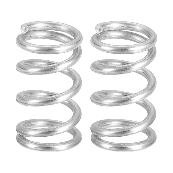Uxcell 2Pack Compression Springs, 1.6mm Wire Diameter x 12mm OD x 20mm Length Stainless Steel Extension Spring, Silver