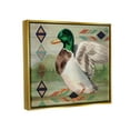 thumbnail image 3 of Stupell Patterned Rustic Mallard Duck Animals & Insects Painting Gold Floater Framed Art Print Wall Art, 3 of 6