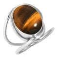thumbnail image 1 of 925 Sterling Silver Ring For Women Brown Natural Tiger Eye Gemstone Silver Ring June Birthstone Handmade Silver Ring Size 11.5 Anniversary - Gift For Girl Friend Gemstone 925 Silver Jewelry, 1 of 5