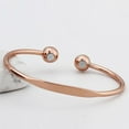 thumbnail image 6 of BYHONG Copper Bangle Copper Bracelet Adjustable Open Bracelet Ring for Women Men Bracelets for Women Trendy Rose Gold One Size, 6 of 6