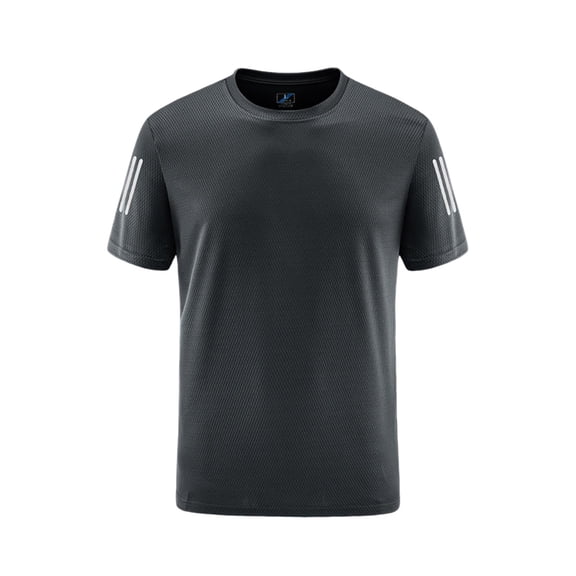 Dagegui Men's Gym T-Shirt Dark Gray Short Sleeve Quick Dry Workout Athletic Tshirt Lightweight Running Training Tee Summer Crewneck Pullover Tops M
