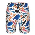thumbnail image 4 of Naloa Cute Sea Animals Men's Beach Shorts, Surfing shorts, Swim trunks, Quick Dry Swim Trunks for Surfing Beach Fun - Large, 4 of 9