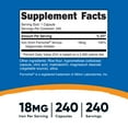 thumbnail image 4 of Nutricost Iron Supplement from Ferrochel Ferrous Bisglycinate Chelate, 18mg, 240 Capsules, 4 of 5