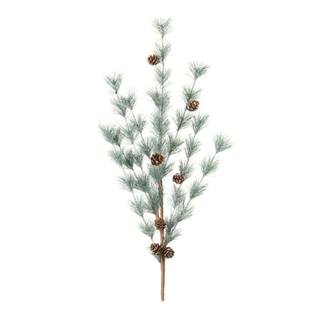 Pinecone Spray Set - 6 Holiday Greenery Stems - Christmas Tree Decor - Festive Home Accents
