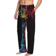 thumbnail image 6 of Disketp Neon Psychedelic Giraffe Men's Pajama Pants - Ultra Soft Fleece Sleep and Lounge Pants (Size: S-XXL)-, 6 of 6