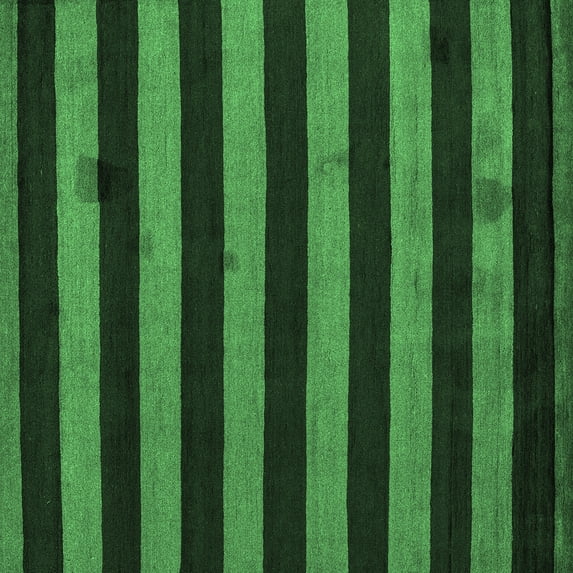 Ahgly Company Indoor Square Oriental Emerald Green Modern Area Rugs, 6' Square