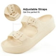 thumbnail image 3 of Ecetana Womens Slides Sandals Adjustable Double Buckle House Slides EVA Non-Slip Sandals, 3 of 7
