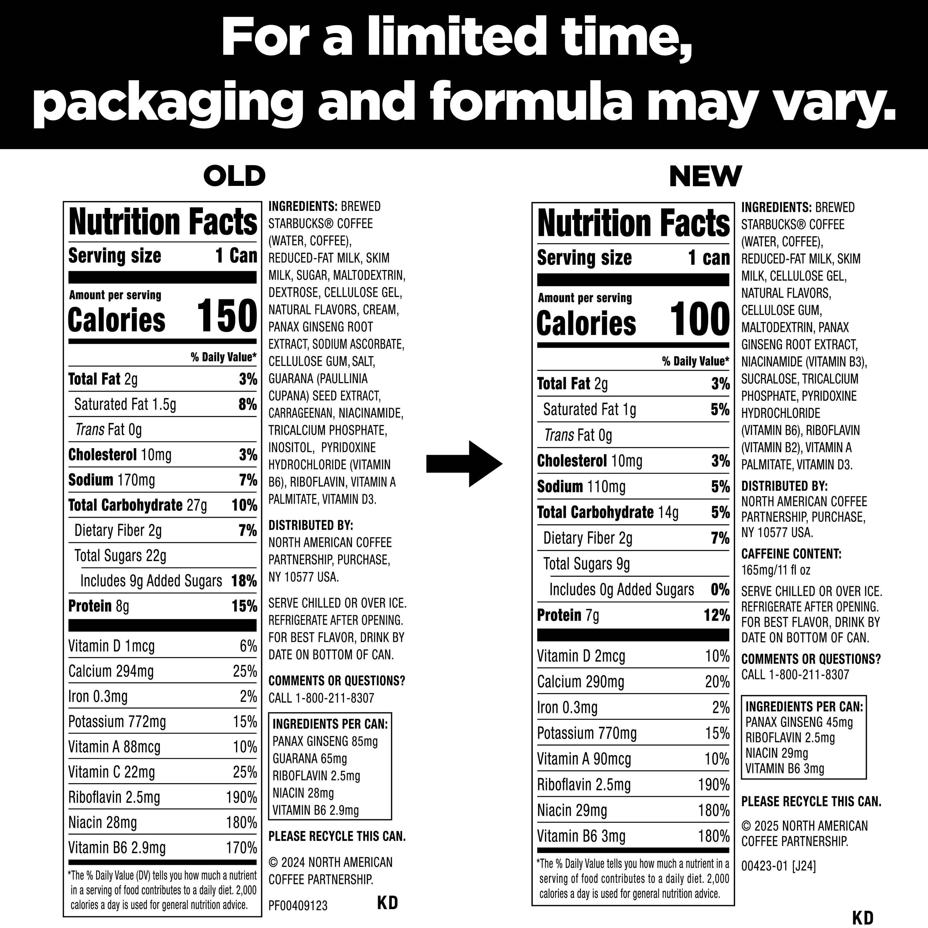 Starbucks Tripleshot Coffee Energy Drink, Mocha, 11 fl oz Cans (12 pack), Triple Blend, 165mg Caffeine, B Vitamins, Protein, Iced Coffee (Packaging and Formula May Vary)​