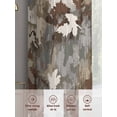 thumbnail image 6 of Collage Sheer Curtains 2 Panels Set Abstract Artistic Gradient Brown Gray Rustic Farmhouse Sheer Window Curtains Light Filtering Rod Pocket Voile Drapes for Bedroom Living Room 52"x63", 6 of 9