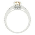 thumbnail image 4 of Clara Pucci 14K White Gold 1.47ct Morganite Solitaire with Accents Ring, 4 of 8