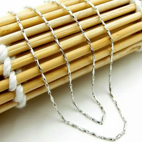 K-KED Pt950 Pure Platinum 950 Chain Necklace For Women 1.2mm Ingots Chain 16.9inchL