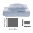 thumbnail image 3 of Fmbmuo Solid Sheet Sets Twin Size 2-Piece Cute Warm Plush Soft Fuzzy Fleece Bed Sheet Sets Sky Blue Breathable Wrinkle & Fade Resistant Includes: 1 Pillowcases (No Fitted Sheet), 3 of 5