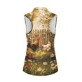 thumbnail image 2 of Whosucclay Chick Flower Design Golf Shirt for Women, Breathable Sleeveless Golf Tennis Shirts Half Zip Anti Wrinkle Workout Tank Tops, 2 of 7
