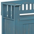 thumbnail image 6 of Simpli Home Acadian SOLID WOOD 48 inch Wide Transitional Entryway Storage Bench in Distressed Coastal Blue, 6 of 13