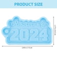 thumbnail image 2 of 3pcs Silicone Keychain Pendant Mold Non Stick 2024 Graduation Keychain Mould For Diy Crafts, 2 of 7
