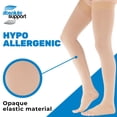 thumbnail image 6 of 3XL Compression Thigh High for Women and Men 20-30mmHg for Travel - Beige, 3X-Large, 6 of 10