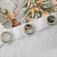 thumbnail image 4 of Homewish Cartoon Xmas Snowman Blackout Curtains Set of 2 (52x84 Each),Wild Christmas Reindeer Window Curtains,White Brown Green Curtains and Drapes For Kids,Super Cozy Room Decor, 4 of 6