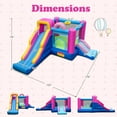 thumbnail image 3 of Gymax Inflatable Bounce House w/Slides Jumping Area Climbing Wall 735W Blower for Yard, 3 of 10