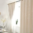 thumbnail image 4 of Willkey Curtains for Girls Blackout curtain-hollow star double layer-1X2 meters window screening Kids Curtains Teen Girl Bedroom Decor -1PCS, 4 of 8