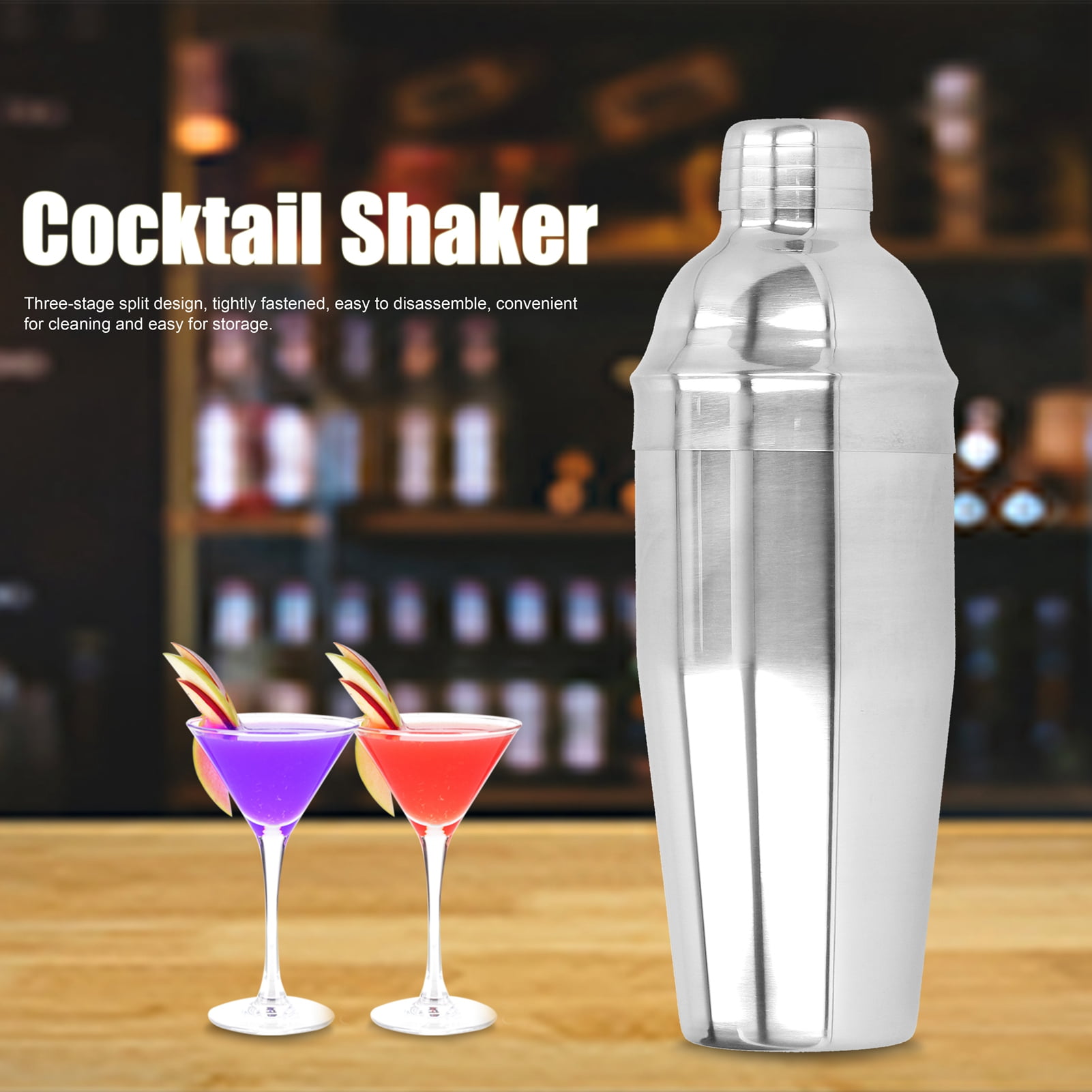 SUPTREE Glass Cocktail Shakers Bottle and Strainer - Professional